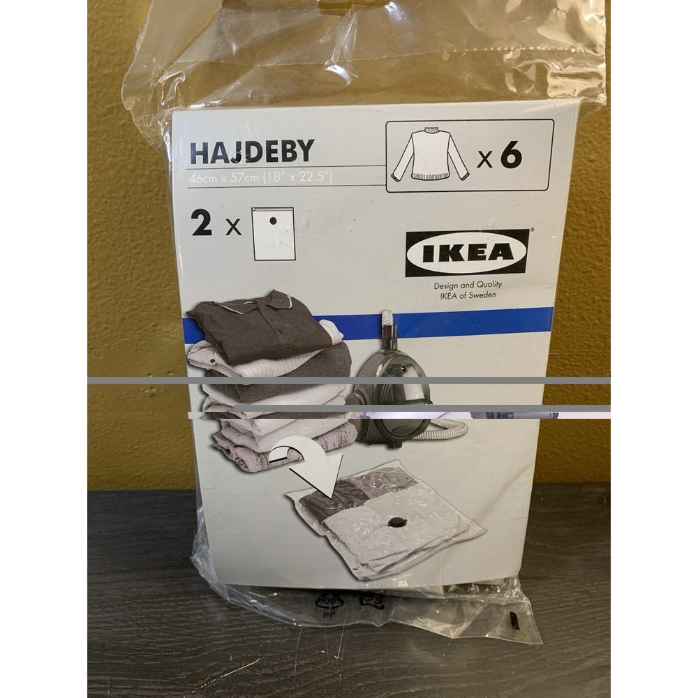 IKEA HAJDEBY Vaccum Storage Bag. 2x‎ Sealed Bags 56cm X 57cm - New